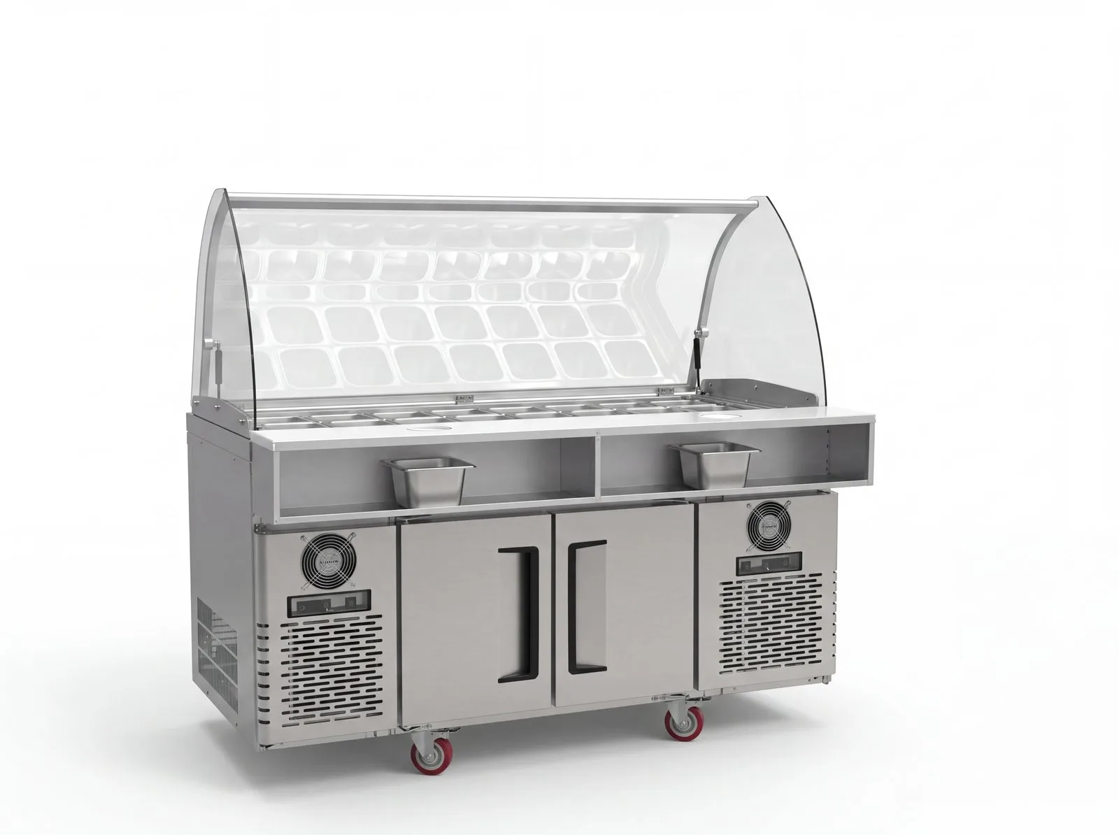 Arc Glass Salad Prep Refrigerator 3